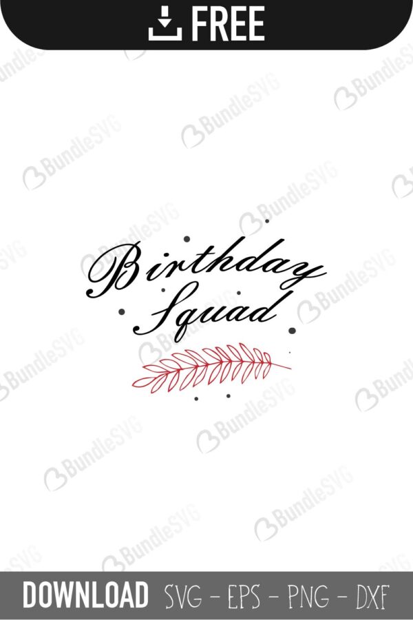 svg, cut files, svg, dxf, birthday svg file, birthday cut file, birthday squad svg,