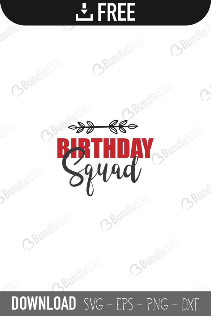 Download Birthday Squad SVG Cut Files | BundleSVG