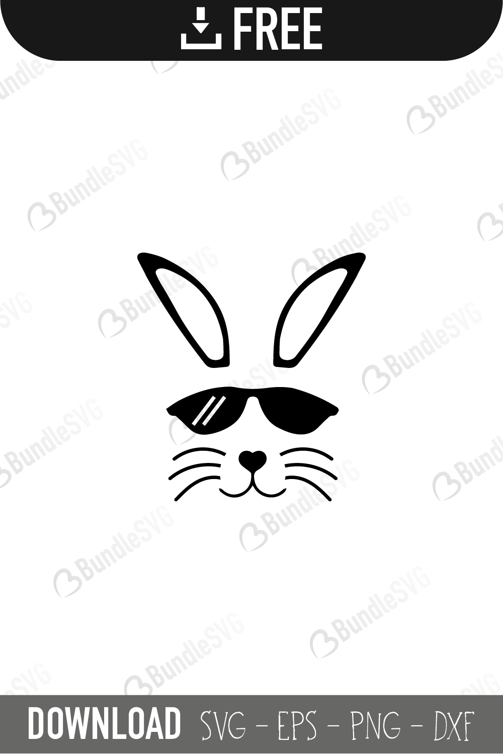 Download Bunny With Sunglasses Svg Cut Files Bundlesvg