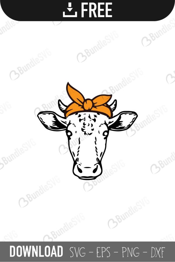 Download Free Cow With Bandana Svg Cut Files Bundlesvg