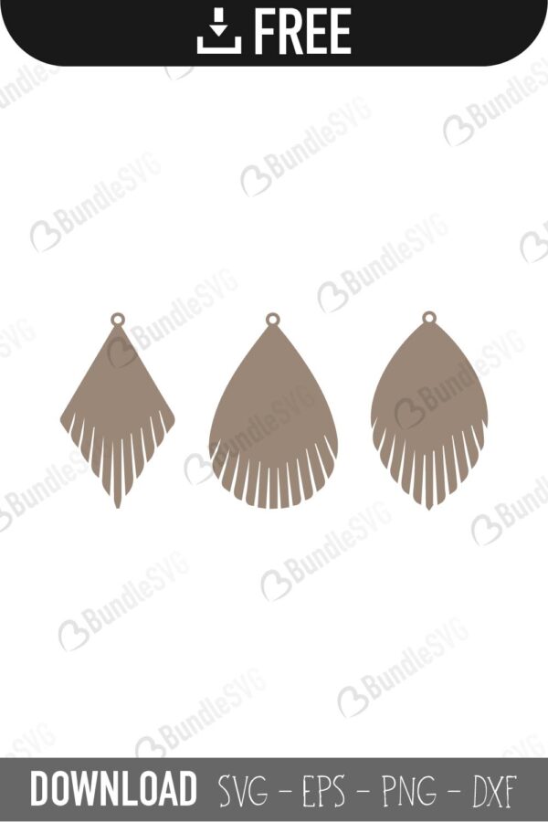 Download Free Leather Earring Svg Cut Files Bundlesvg