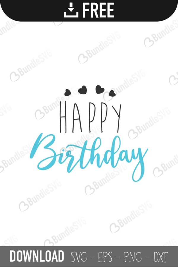 Free Free Happy Birthday Free Svg File 137 SVG PNG EPS DXF File