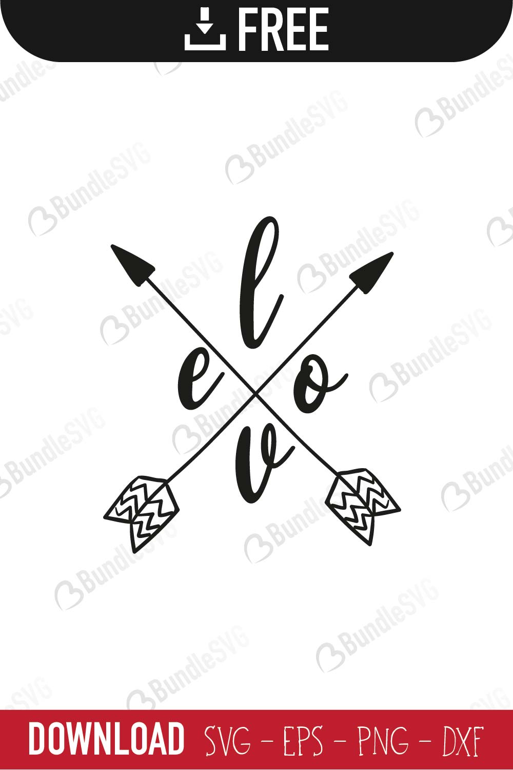 Love Monogram Arrow Svg Free Download Bundlesvg