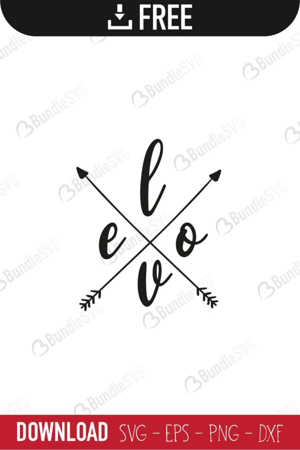 Free Free Love Arrow Svg