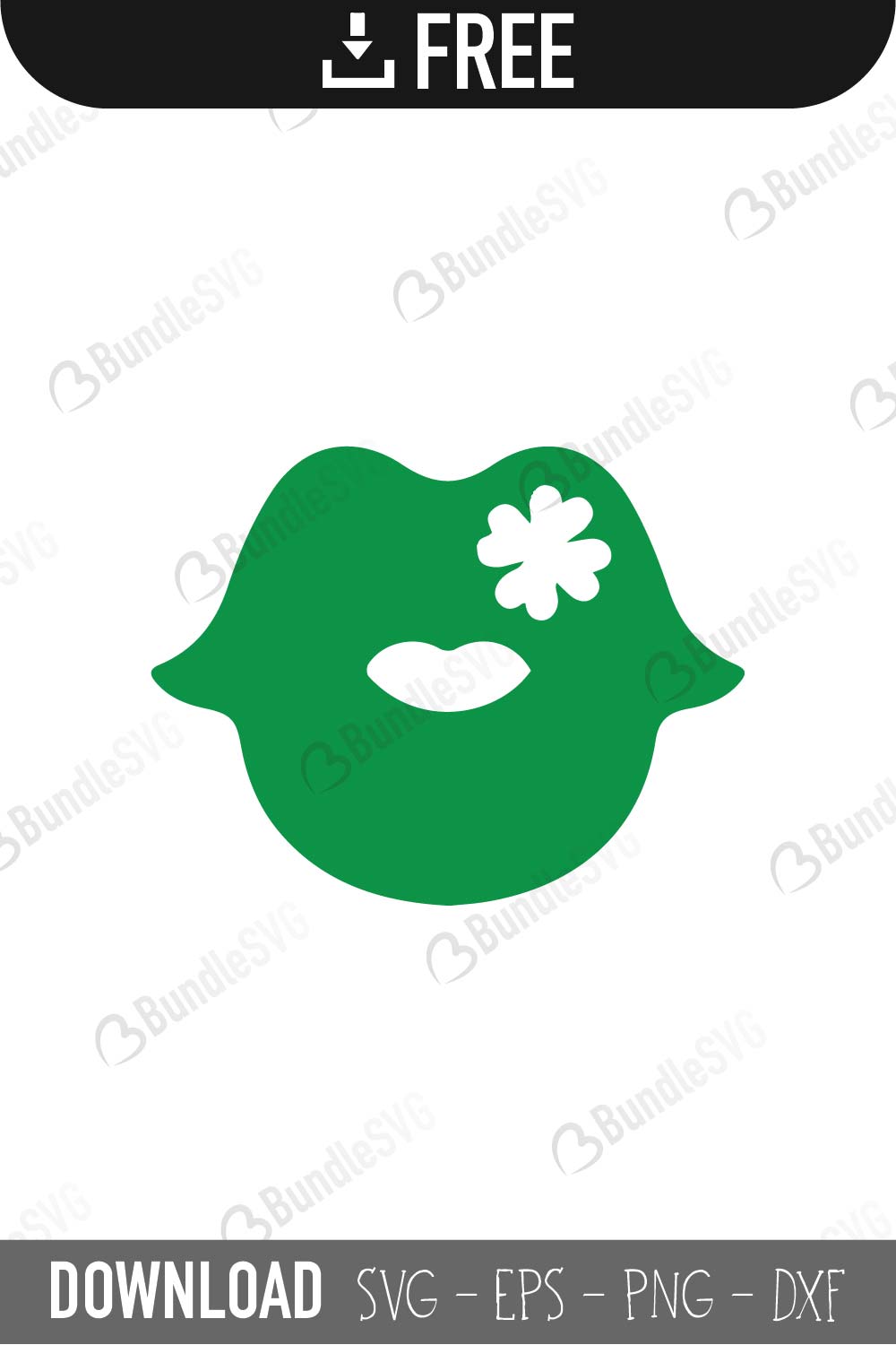 Distressd Kiss With Clover Free Svg Download Bundlesvg