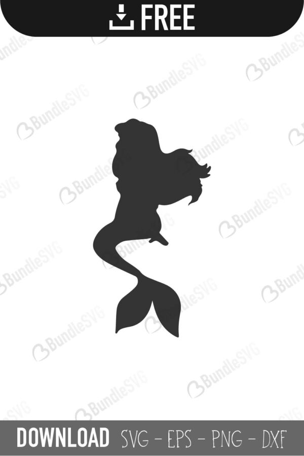 Free Free 109 Mermaid Silhouette Ariel Svg SVG PNG EPS DXF File