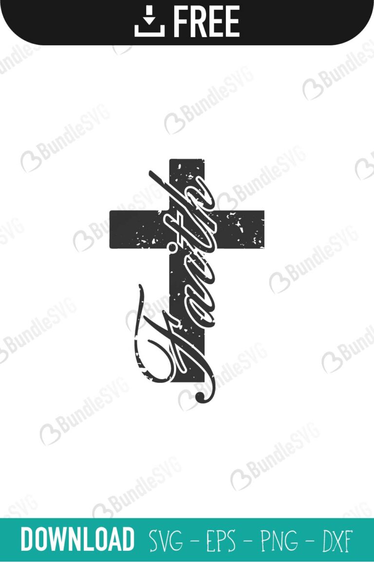 Faith Cross Svg Cut Files Free Download Bundlesvg