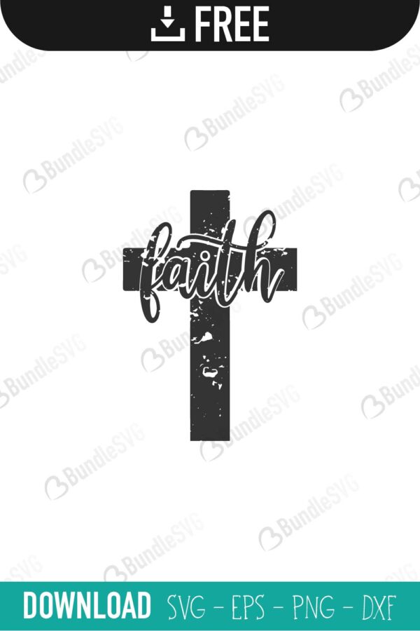 Faith Cross SVG Cut Files Free Download | BundleSVG