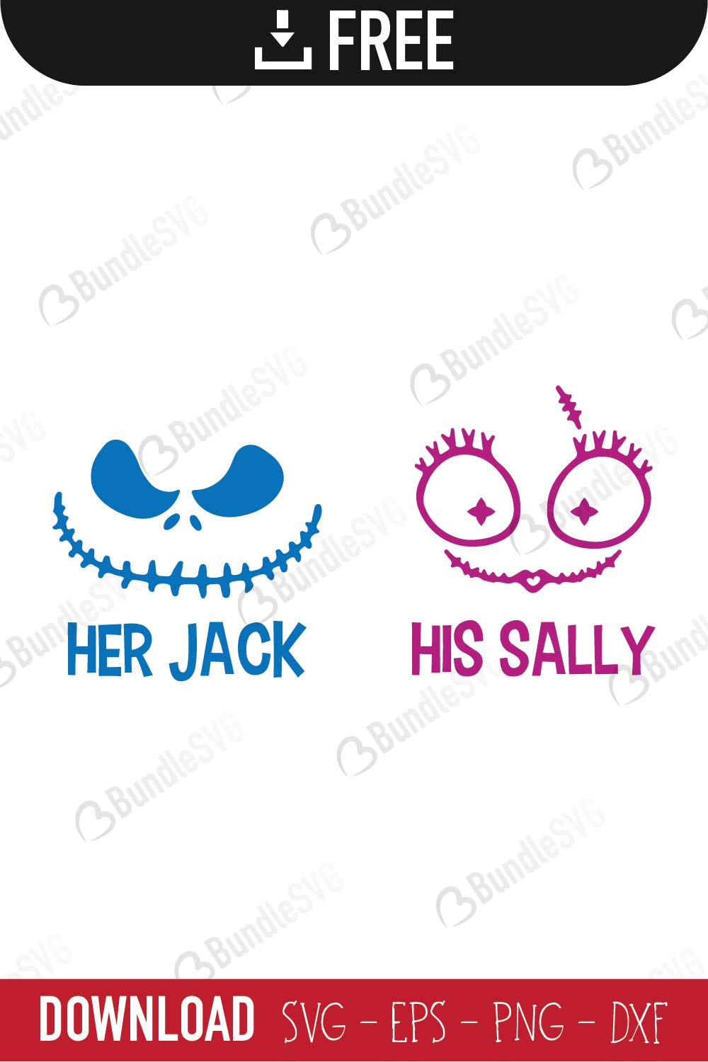 Download Jack And Sally Svg Cut Files Free Download Bundlesvg