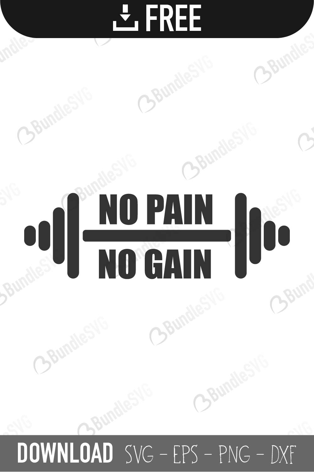 Download No Pain No Gain Svg Cut Files Free Download Bundlesvg