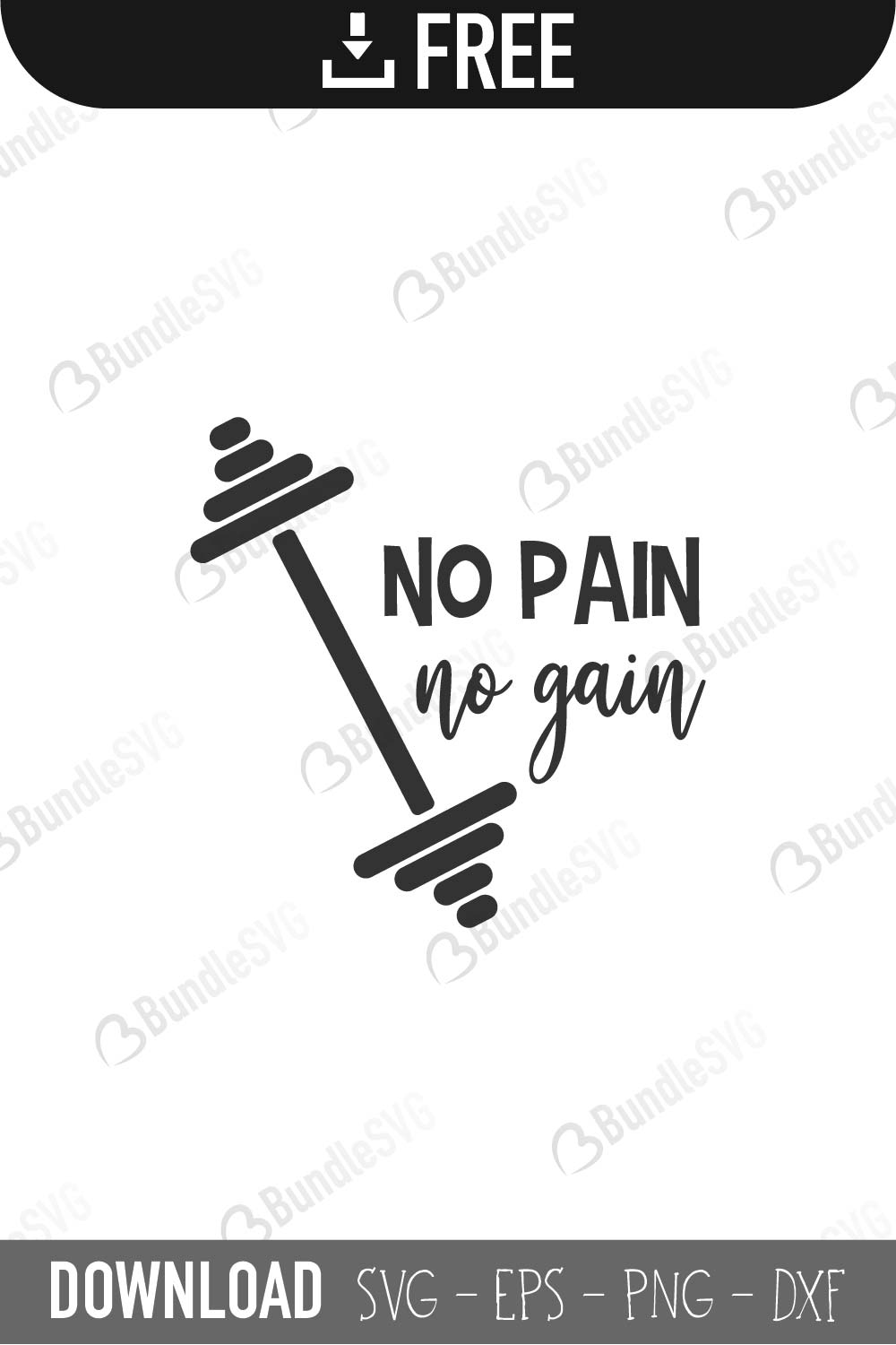 Download No Pain No Gain Svg Cut Files Free Download Bundlesvg