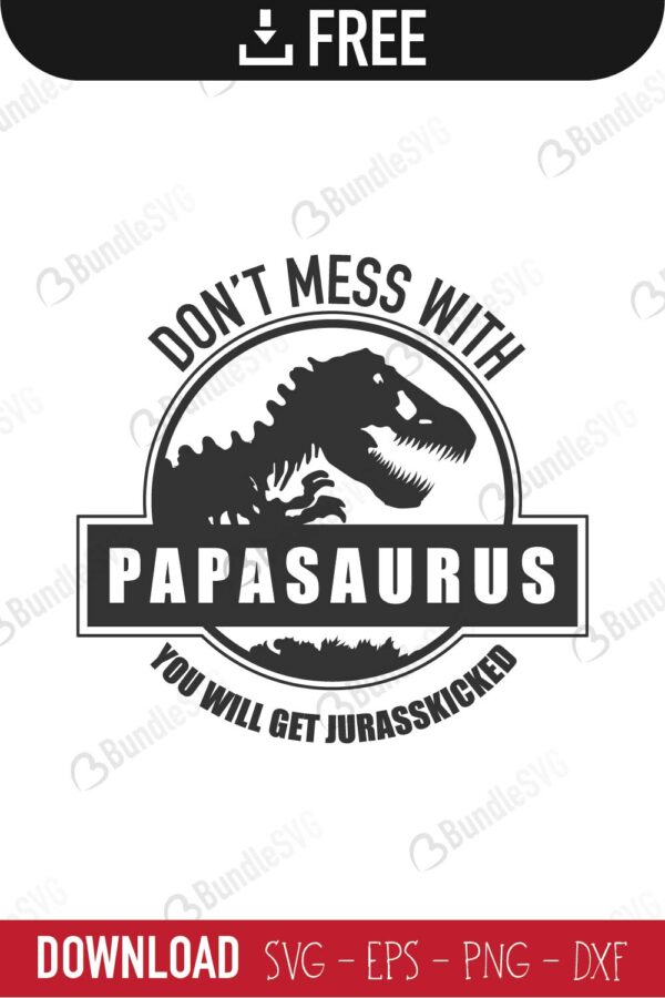 Papasaurus Svg Cut Files Free Download Bundlesvg