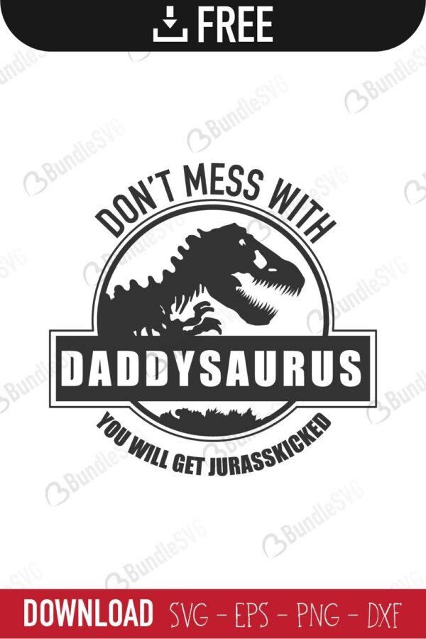 Daddysaurus Svg Cut Files Free Download Bundlesvg
