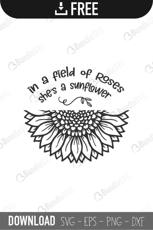 Free Free 220 Half A Sunflower Svg Free SVG PNG EPS DXF File