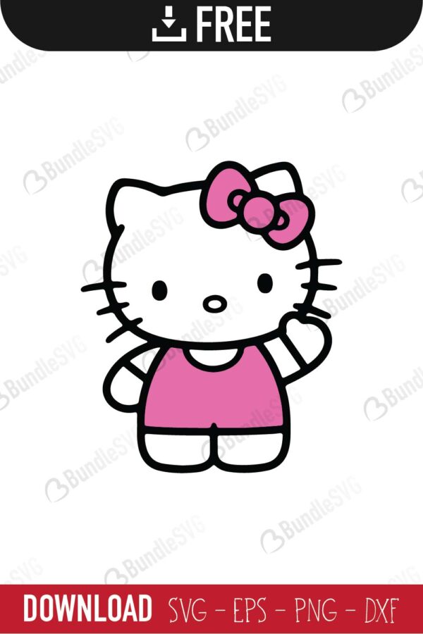 Download Hello Kitty Svg Cut Files Free Download Bundlesvg SVG, PNG, EPS, DXF File
