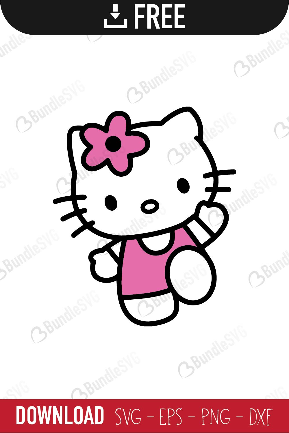 Free Hello Kitty SVG Cut Files Free Download | BundleSVG.com
