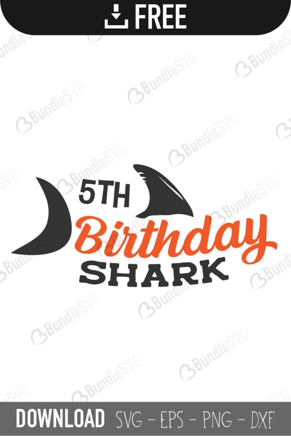 Birthday Shark SVG Cut Files Free Download | BundleSVG