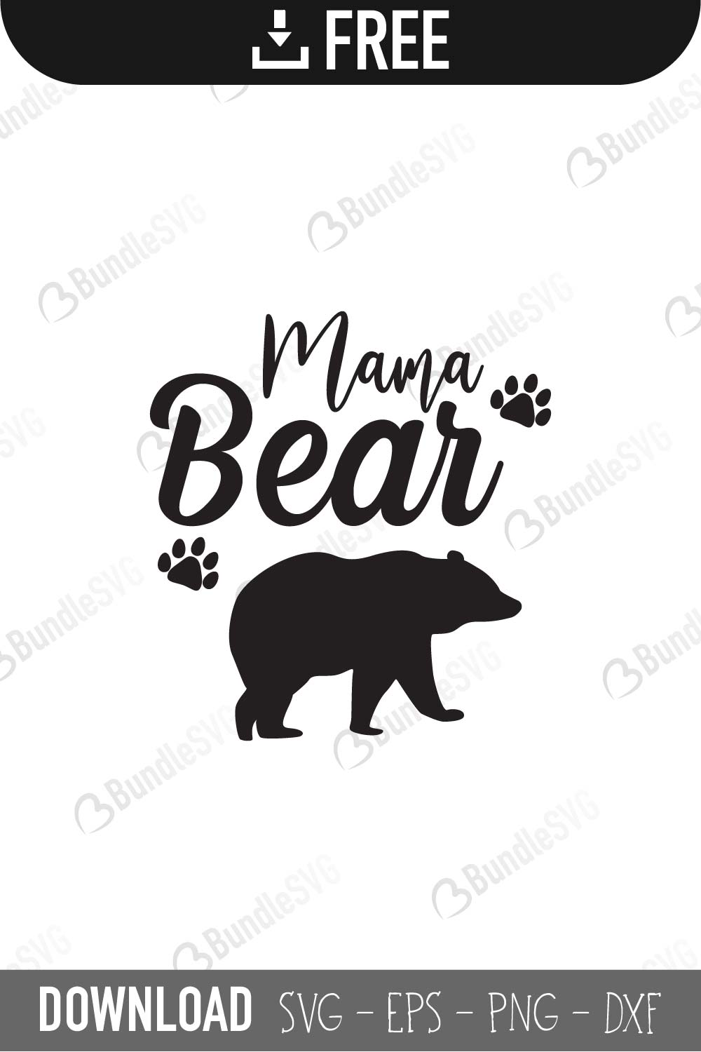 Download Mama Bear SVG Cut Files Free Download | BundleSVG.com