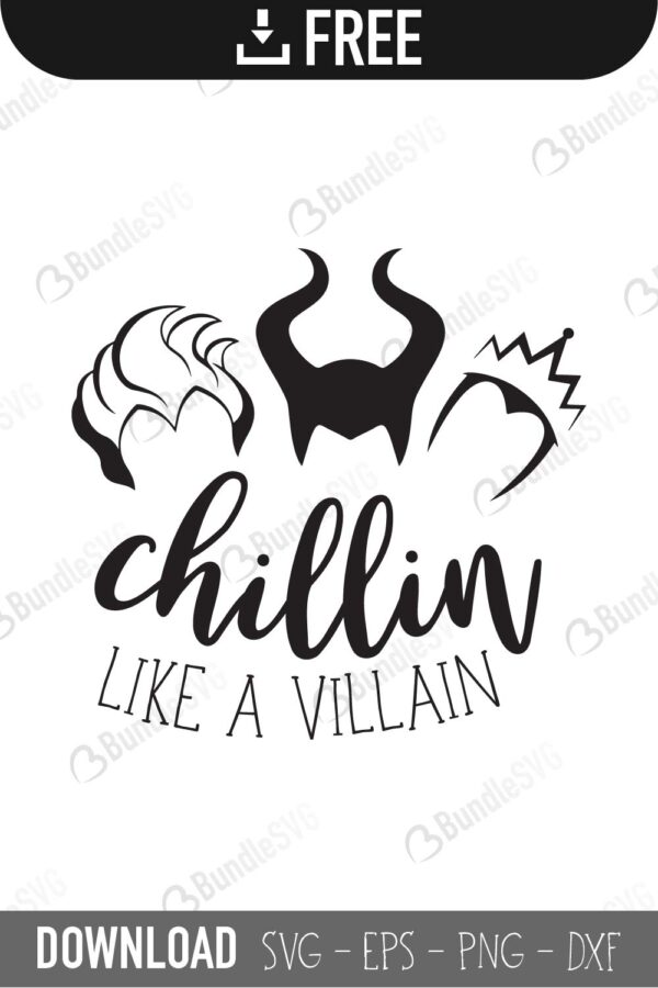 Download Chillin Like A Villain Svg Cut Files Free Download Bundlesvg