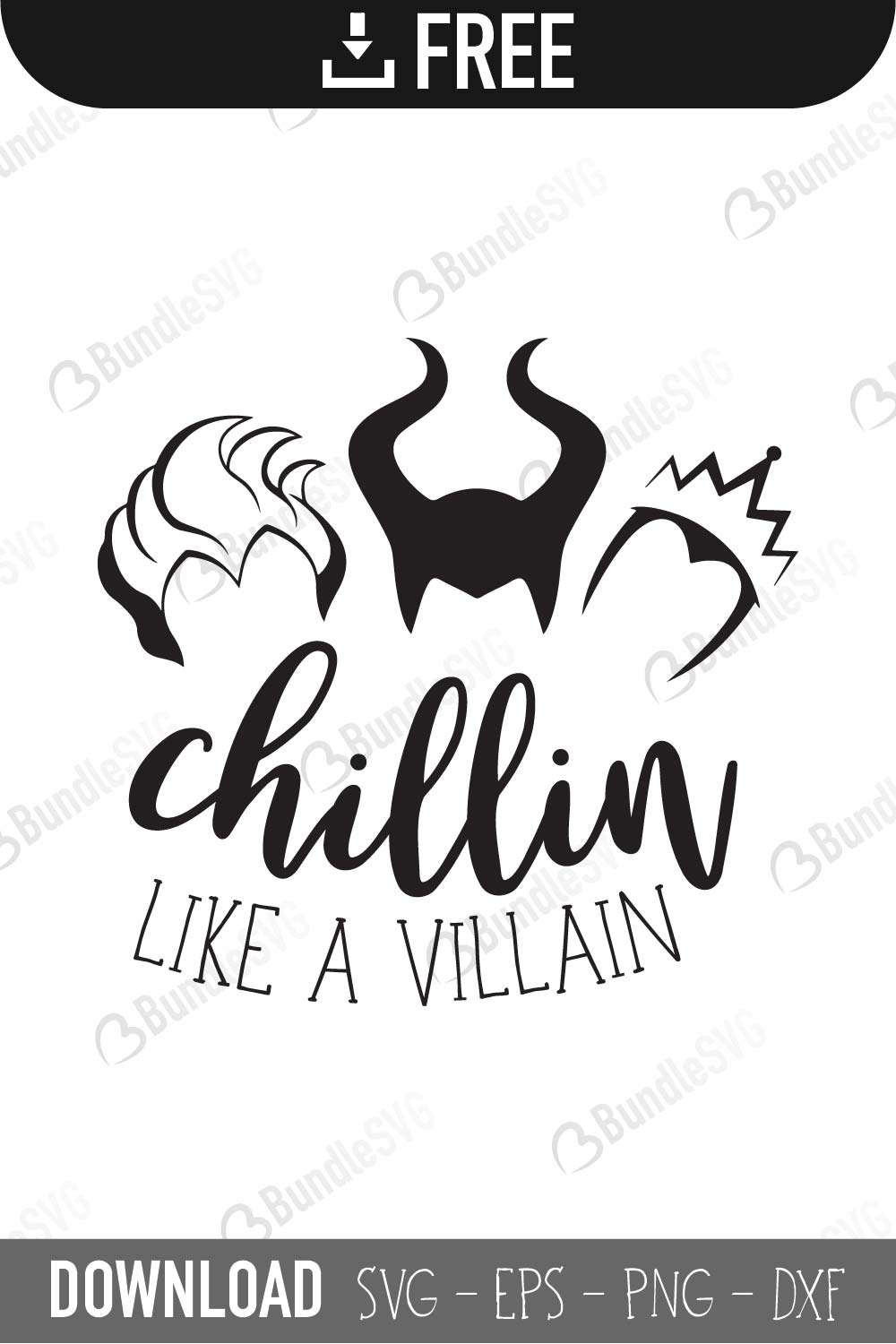 Download Chillin Like a Villain SVG Cut Files Free Download | BundleSVG
