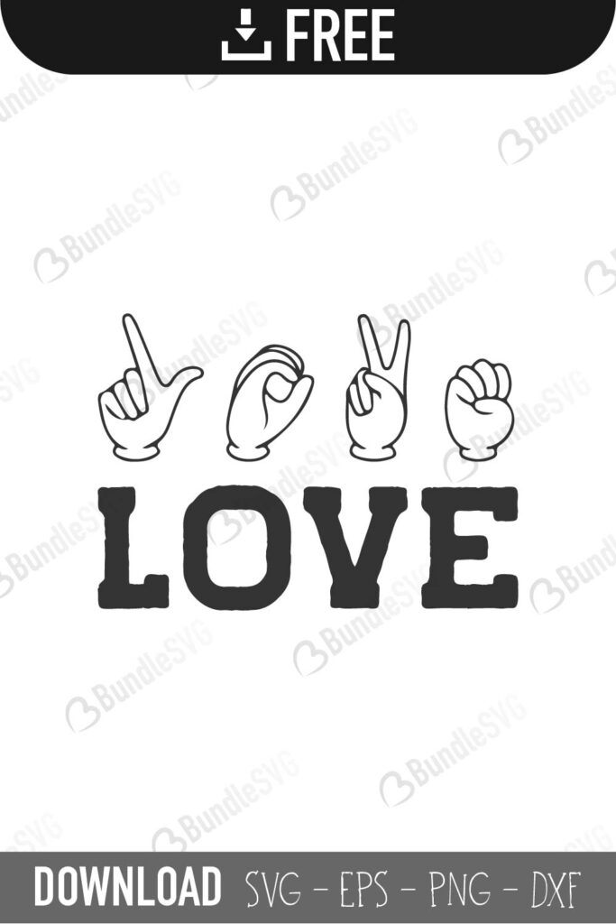 Download I Love You Sign Language SVG Cut Files Free Download ...