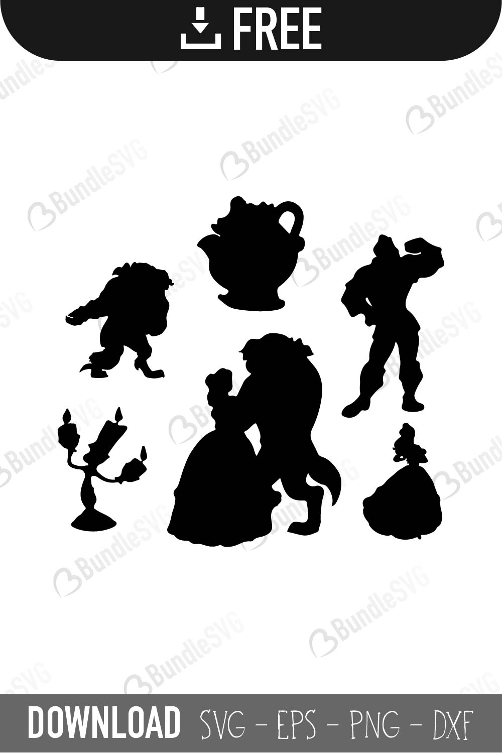 Beauty And The Beast Svg Free Bundlesvg