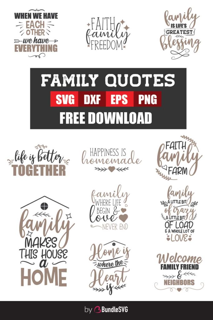 Download Free Family Quotes SVG Bundle | BundleSVG