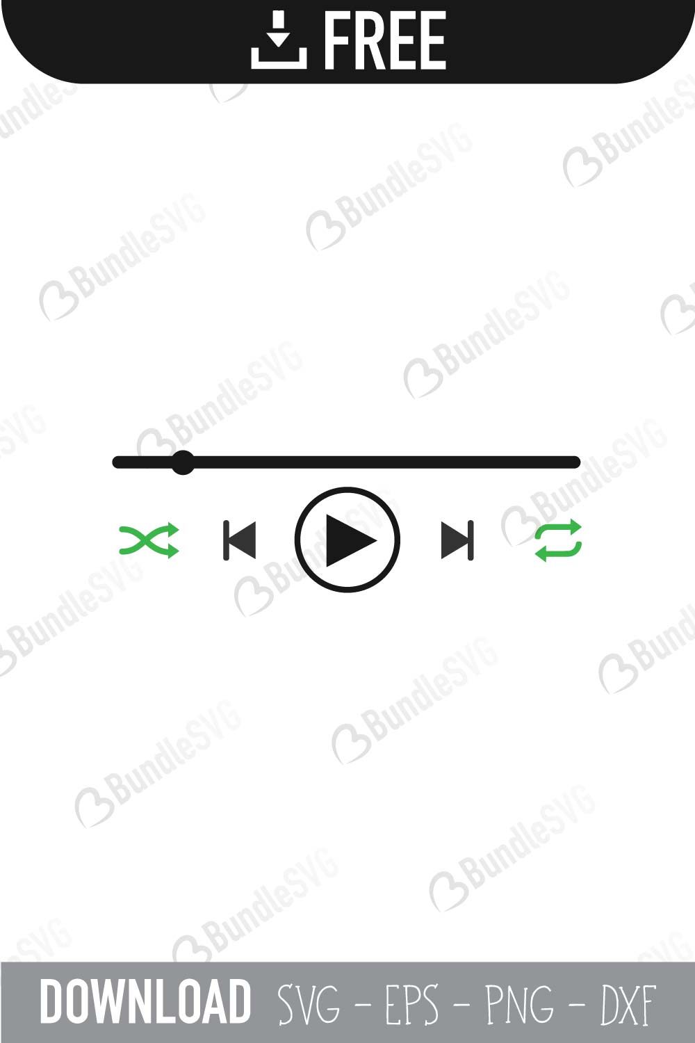 Download Music Player Button Svg Cut Files Free Download Bundlesvg