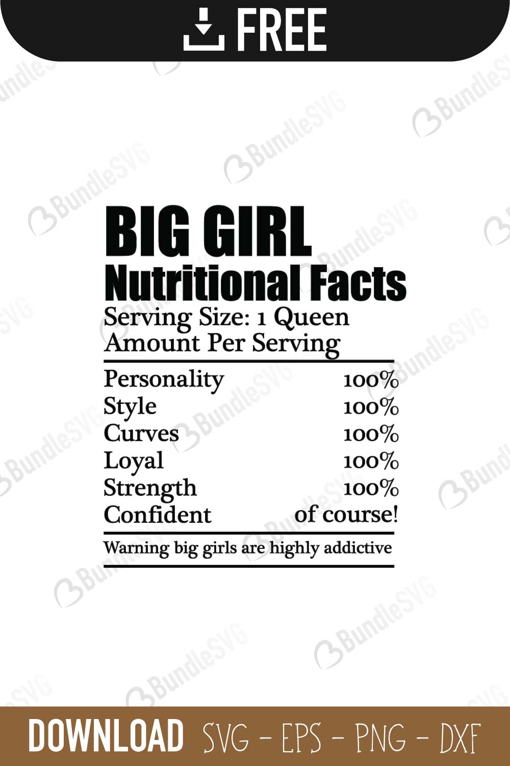 Download Big Girl Nutrition SVG Cut Files Free Download | BundleSVG