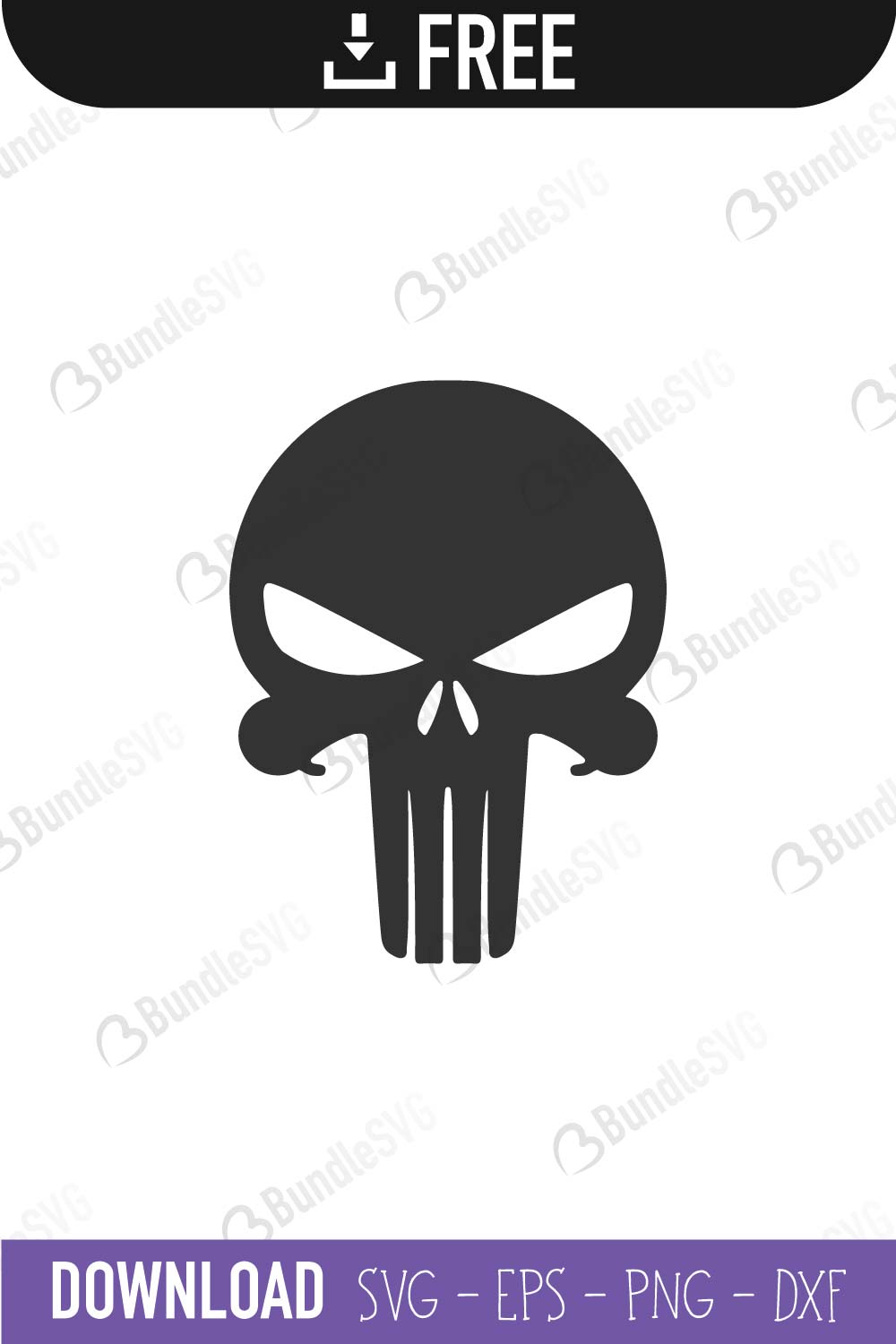 Punisher Skull Svg Cut Files Free Download Bundlesvg