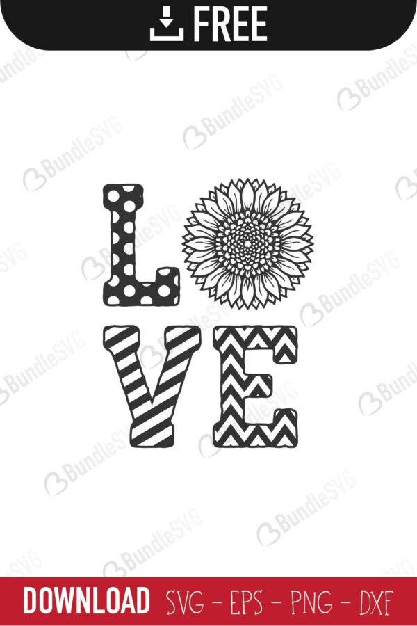 Download Love Sunflower Svg Cut Files Download Bundlesvg PSD Mockup Templates