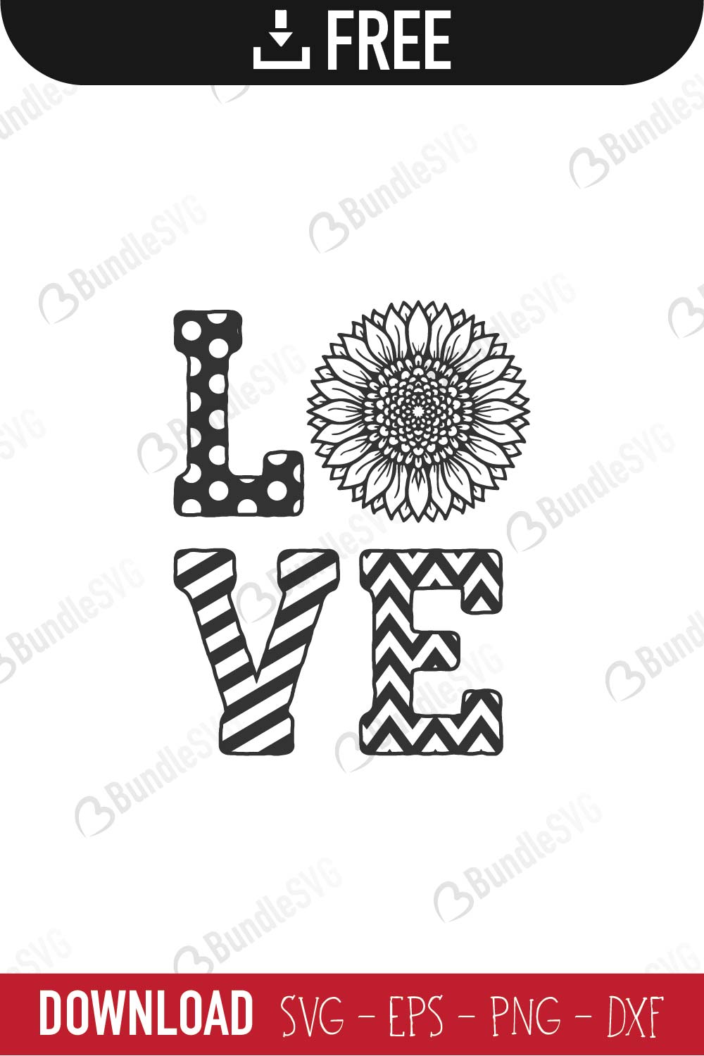 Love Sunflower Svg Cut Files Download Bundlesvg