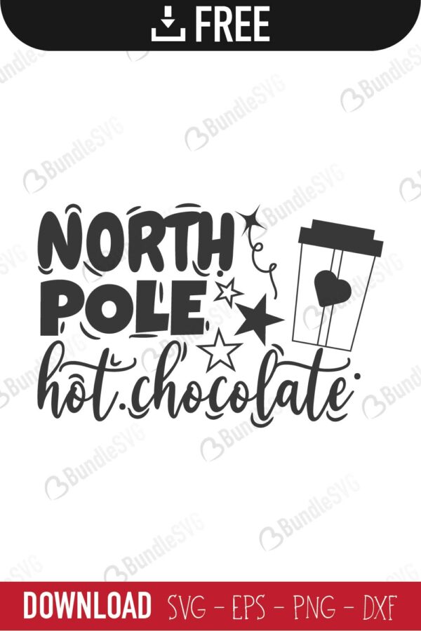 christmas, christmas stamp, north, pole, hot, chocolate, north pole hot chocolate free, north pole hot chocolate svg free, north pole hot chocolate svg cut files free, download, cut file,