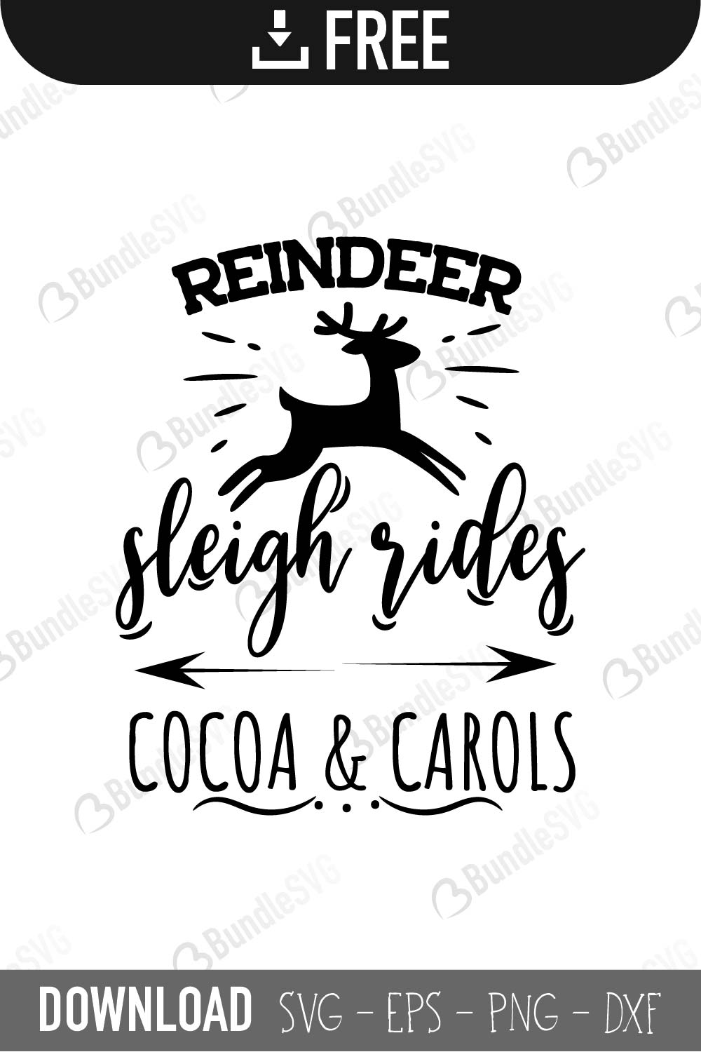 Download Reindeer Sleigh Rides Svg Cut Files Free Download Bundlesvg