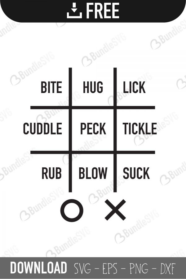 Download Kinky Tic Tac Toe Svg Cut Files Free Download Bundlesvg