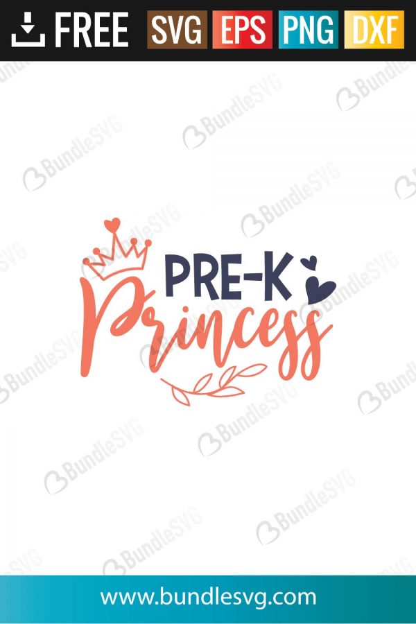 Download Pre-K Princess SVG Cut Files | BundleSVG