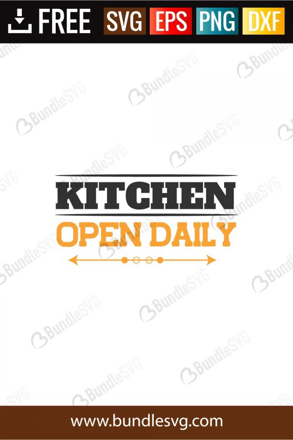 Download Kitchen Open Daily Svg Files Bundlesvg