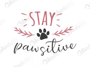 Stay Pawsitive SVG Files