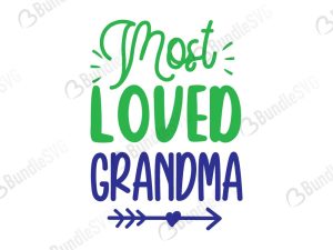 Most Loved Grandma SVG