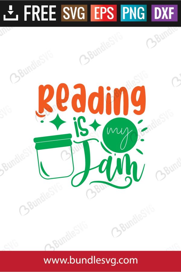 Reading Is My Jam SVG