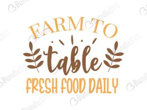 Farm To Table Fresh Food Daily SVG