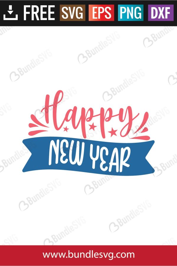 Happy New Year SVG Cut Files