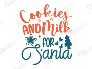 Cookies And Milk For Santa SVG