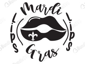 Mardi Gras Lips Svg