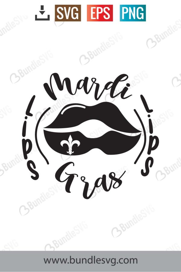 Mardi Gras Lips Svg