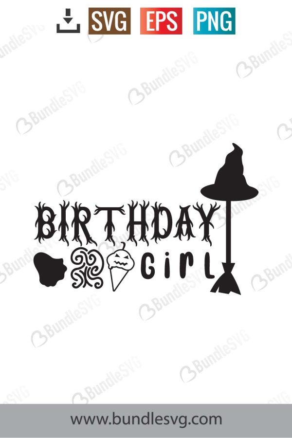 Halloween Birthday Girl Svg