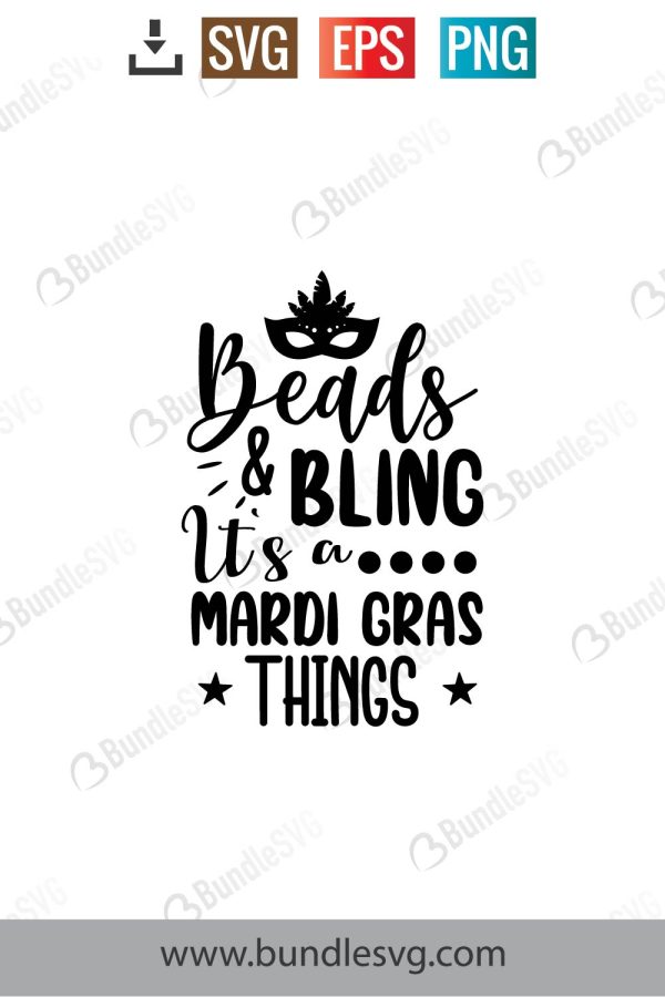 Beads and Bling It's Mardi Gras Things Svg