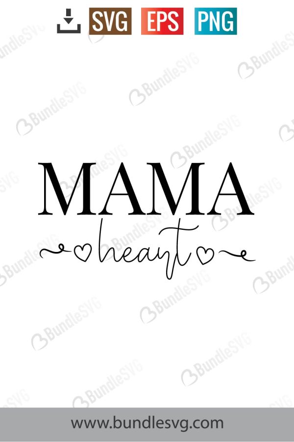 Mama Heart Svg