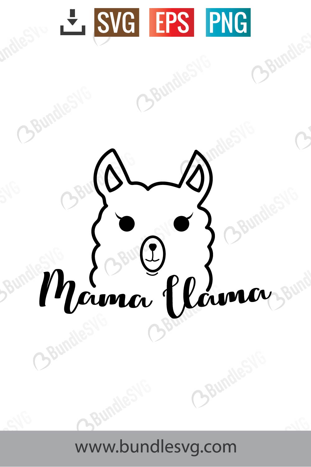 Mama Llama Svg Free Download | BundleSVG.com