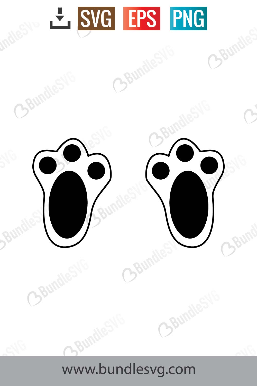 Bunny Feet Svg Free Download | BundleSVG.com